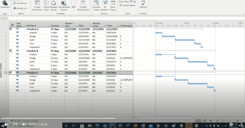 Working with Microsoft Project Master Schedules and Subprojects | Free ...