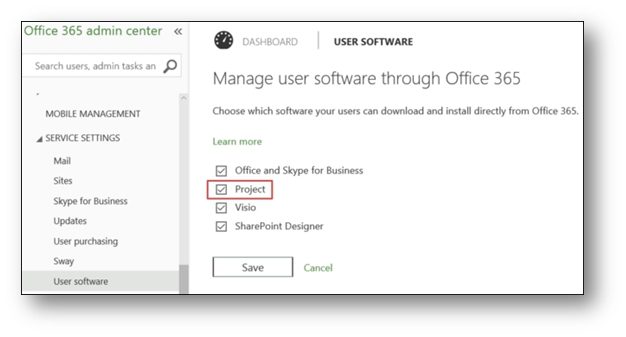 microsoft project on office 365