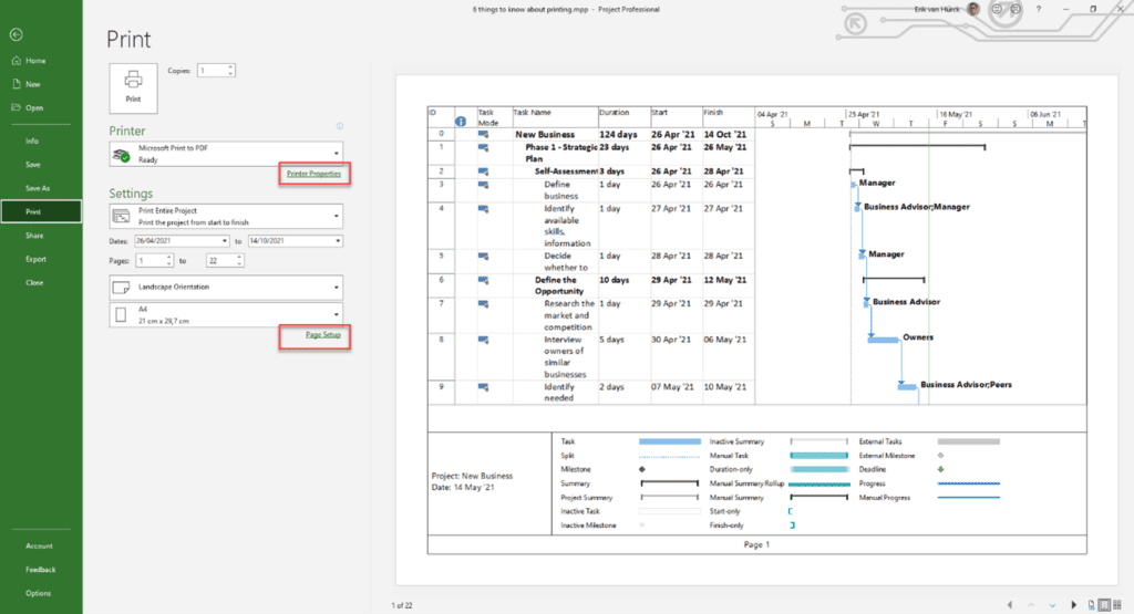 Top Frustration #3: Printing a Gantt Chart from MS Project